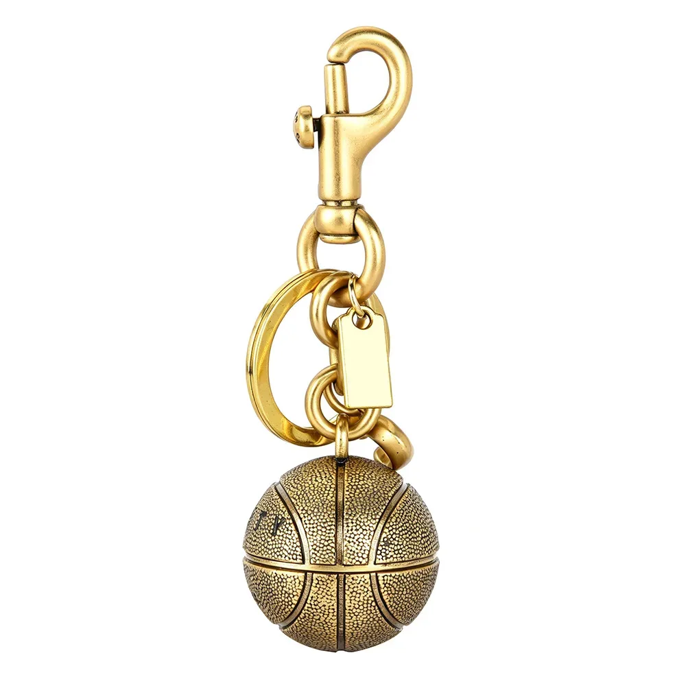 porte-clés de basket-ball en alliage, breloque vintage, accessoire pour sac à dos, cadeau pour fan de sport