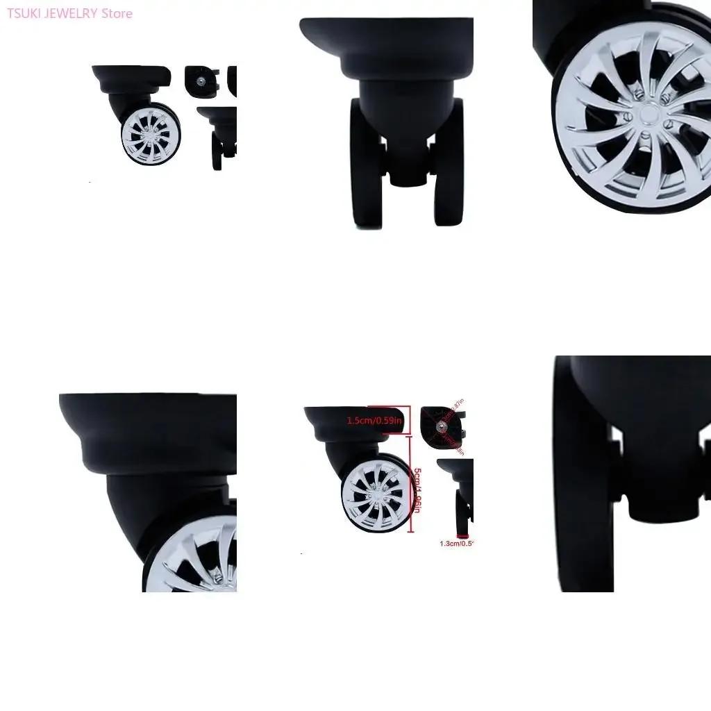 62ke 1 paire a18 roues bagages remplacement réparer les diyaccessoires pour les valises