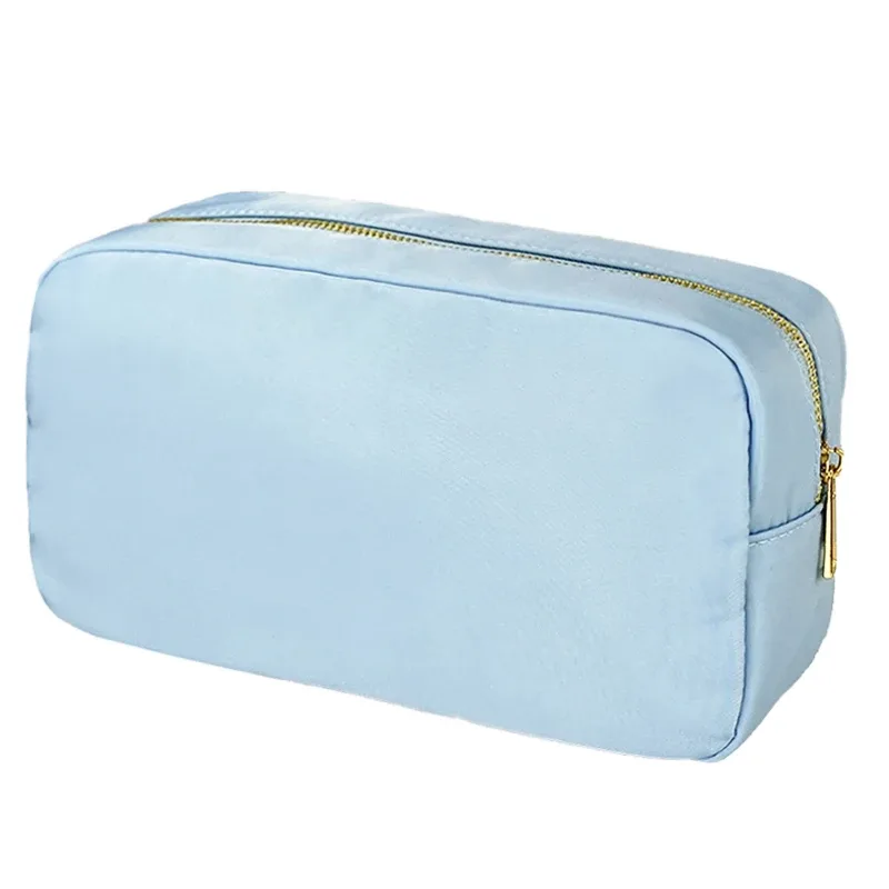 trousse de toilette en nylon personnalisée pour femme et fille, poudres cosmétique de voyage, fermeture éclair, document solide, trousse de maquillage personnalisée, diy
