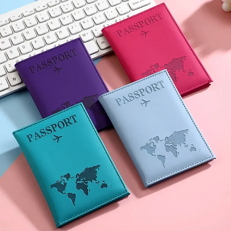 Nouvelle arrivée : Housse de protection pour passeport en cuir PU, porte-billets unisexe, organisateur de documents léger, indispensable pour les voyages