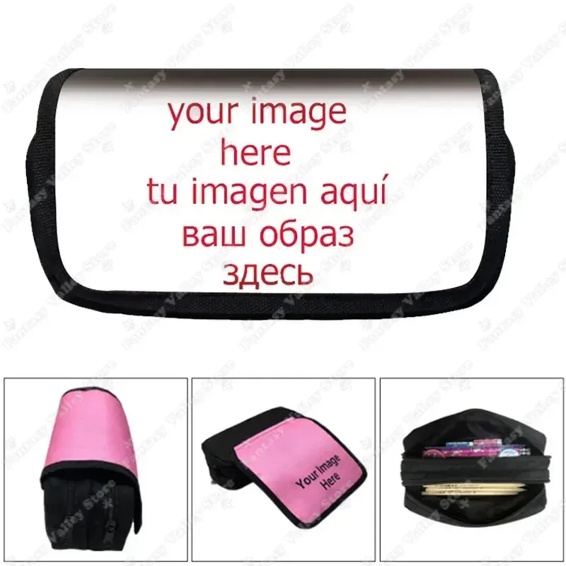 personnalisez votre logo / nom / image, étuis à cosmétiques, trousse à crayons, trousse de maquillage pour femmes, trousse de papeterie pour adolescents, garçons et filles, porte-crayons