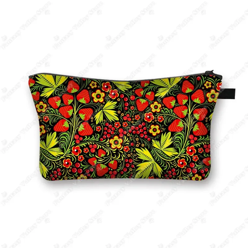 belle trousse à cosmétiques à imprimé de coquelicot rouge pour femmes, petite pochette, organisateurs d'articles de toilette, sacs à cosmétiques hip hop, trousse de maquillage mignonne
