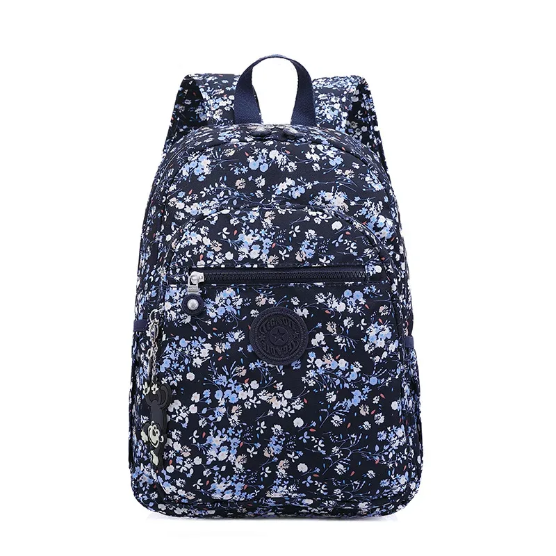 teincome ote-sac à dos d'école étanche pour fille et garçon, sac de voyage léger pour homme, 2024 nylon, motif de fleurs, mode décontractée, a4, m1318