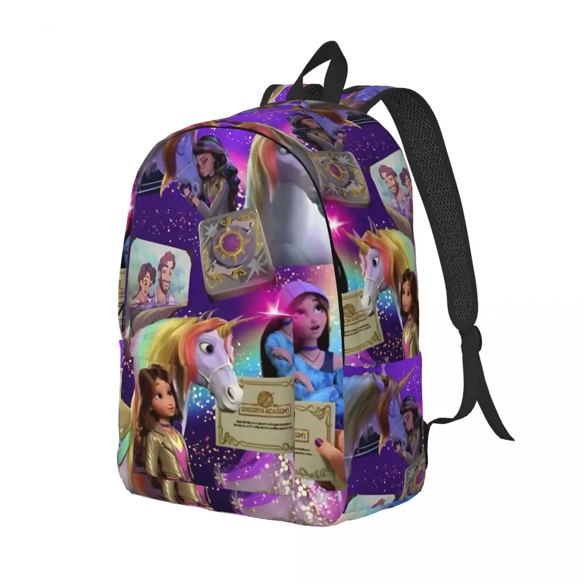 licornes a-academy animation filles cool sac à dos école en plein air randonnée voyage dessin animé mignon sac à dos hommes femmes ordinateur portable sac à bandoulière