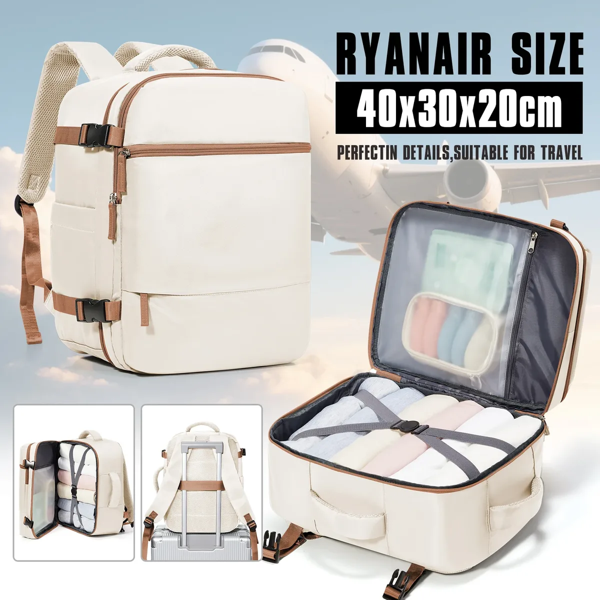 sac à dos ryanair, bagage à main, valise, sac à dos de cabine 40x30x20, sac à dos de travail pour homme, sac à dos pour ordinateur portable, sac à dos élégant pour femme