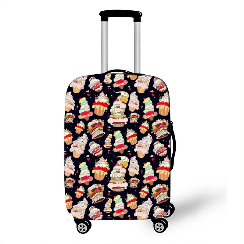 housse de bagage imprimée chien/chat mignon, accessoires de voyage, housses de bagages anti-poussière, housse de valise élastique pour boîtier de chariot