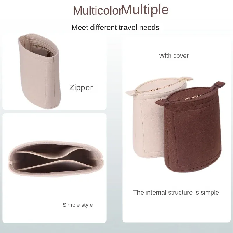 organisateur d'insertion de sac pour sac de créateur monogramme lv seau gm, sacs ronds doublure intérieure accessoires support personnalisation