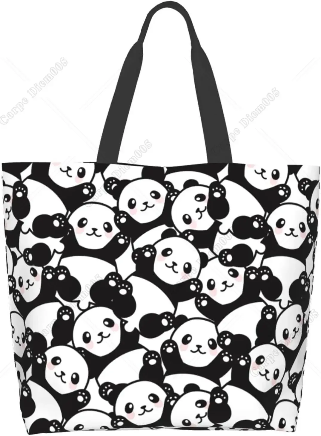 krasnocute-grand sac fourre-tout de dessin animé pour femme, sac à main réutilisable décontracté, grand sac initié, shopping, épicerie, travail, mode