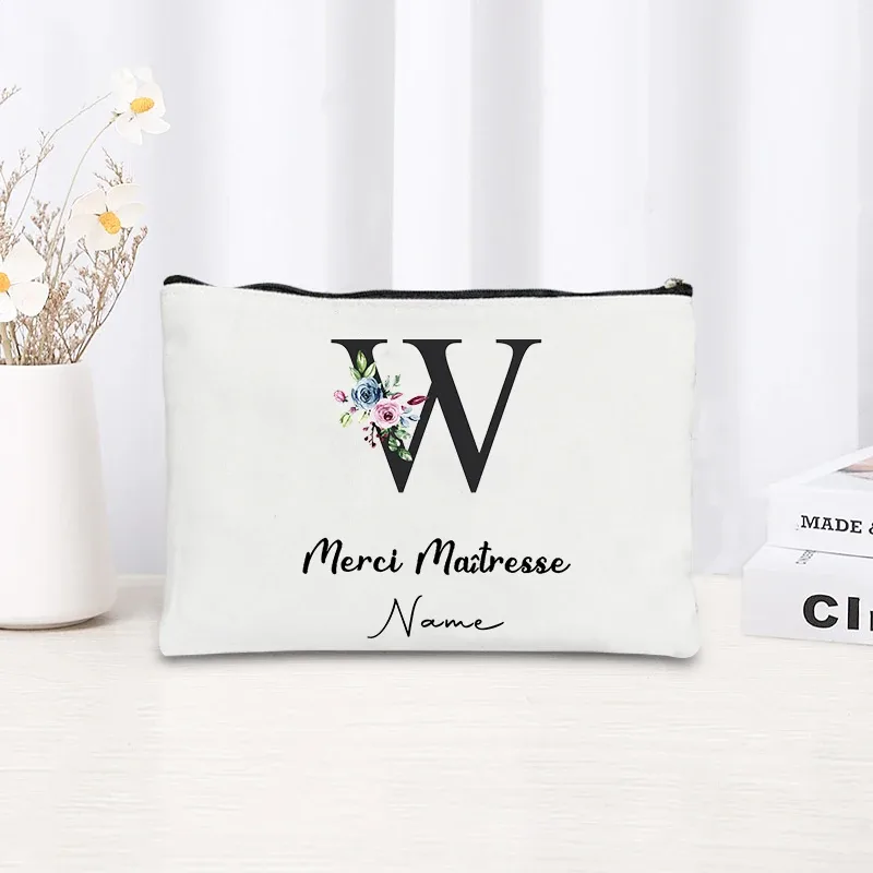 sac de maquillage personnalisé pour femmes, tendance blanche, vente chaude, pour mariage en plein air, fête d'enterrement de vie de célibataire, voyage, pochette de rangement pour rouge à lèvres