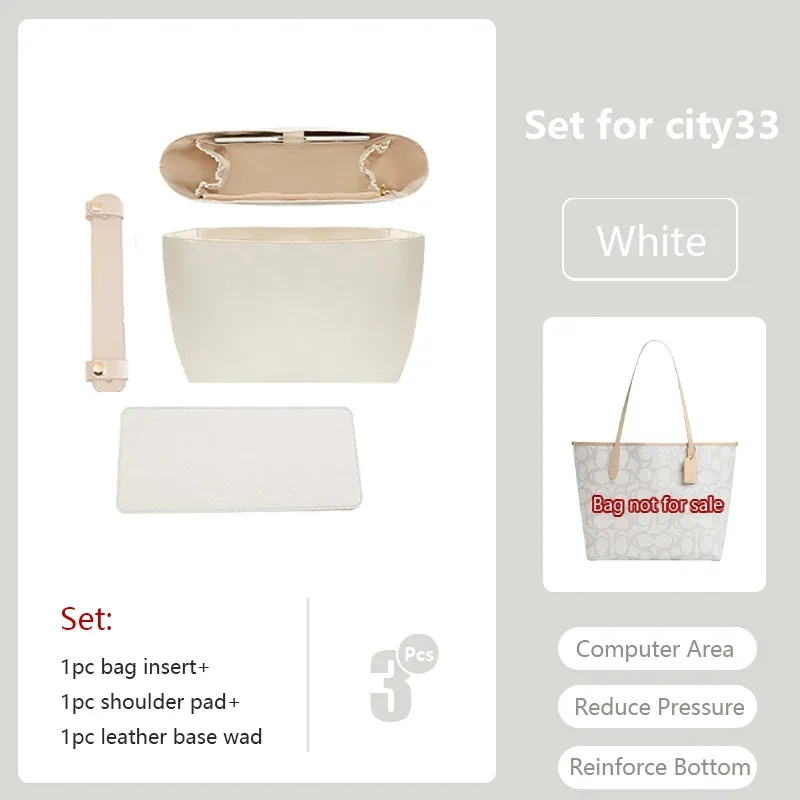insert de sac en nylon pour sac fourre-tout coach city33, organisateur de sac étanche, support de rangement pour ordinateur portable, accessoire de remplacement