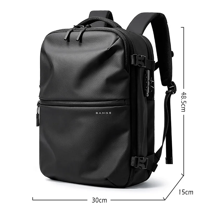 bange anti-vol hommes voyage sac à dos compression sous vide 15.6 pouces sac à dos pour ordinateur portable pour affaires sac d'école pack randonnée sacs à dos