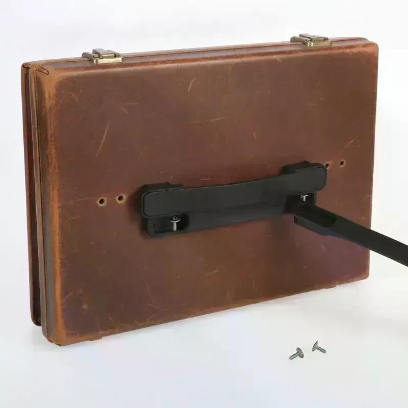 1 ensemble de poignées de bagages en plastique noir avec une prise confortable, une forte capacité de charge, 