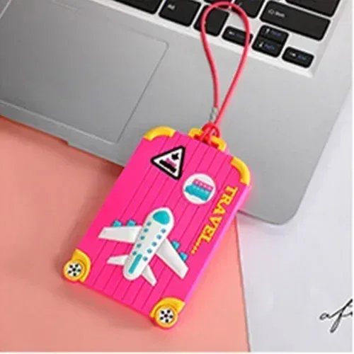 nouvelles étiquettes de bagages en pvc accessoires de voyage étiquettes de valise en silicone style de mode étiquette de voyage portable en silicone porte-adresse d'identification