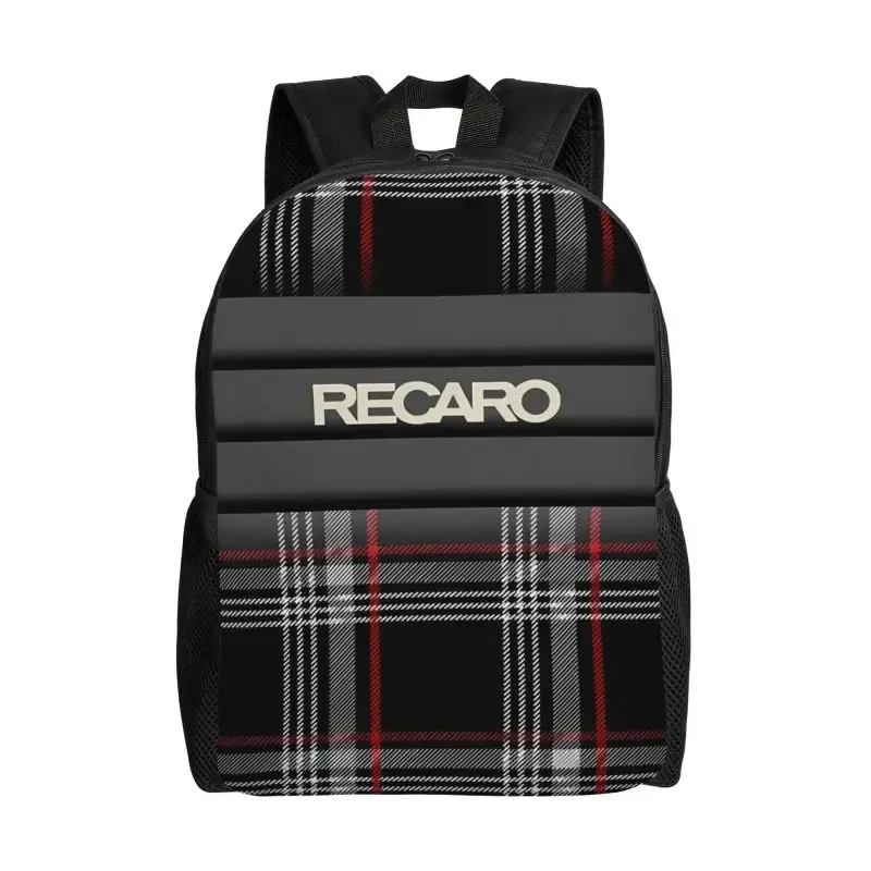 sac à dos pour ordinateur portable avec logo recaros personnalisé, pour femmes et hommes, sac à dos d'école léger, décontracté, pour le travail, les voyages, le sport