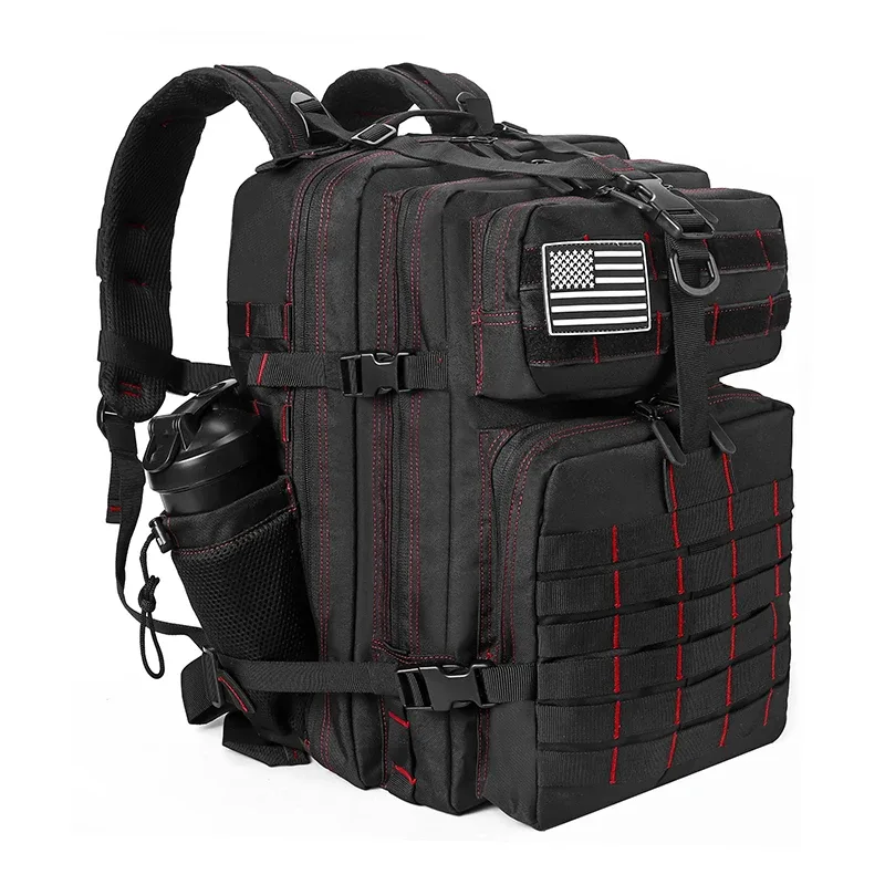 lhi 45l sac à dos tactique pour hommes et femmes grand athlète sac de sport sports de plein air randonnée survie sac à dos avec porte-bouteille