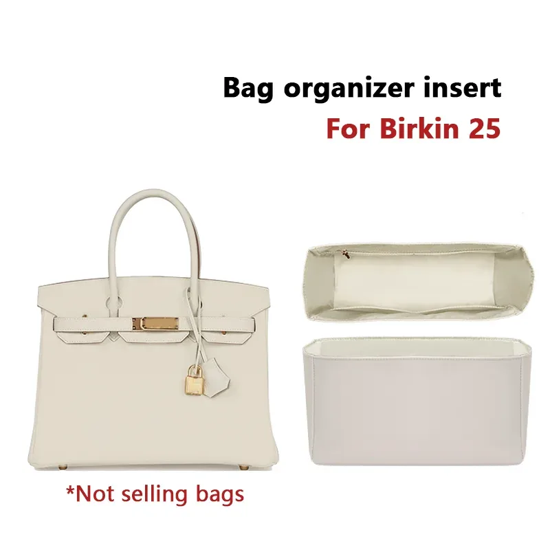 organisateur de sac pour birkin 25 avec support de forme, rangement bien organisé, gain de place, léger et durable, doublure intérieure de sac