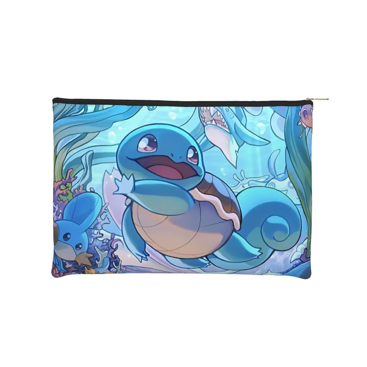sac pliable mignon sur le thème pokémon, sac de maquillage, trousse de toilette avec fermeture éclair, pochette cosmétique de voyage