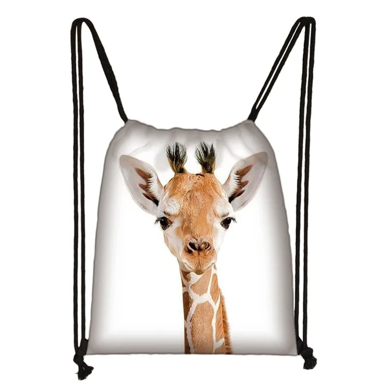 sac à cordon de serrage mignon animal koala femmes hommes mode sac de rangement panda/zèbre fille voyage loisirs sac à dos pliable