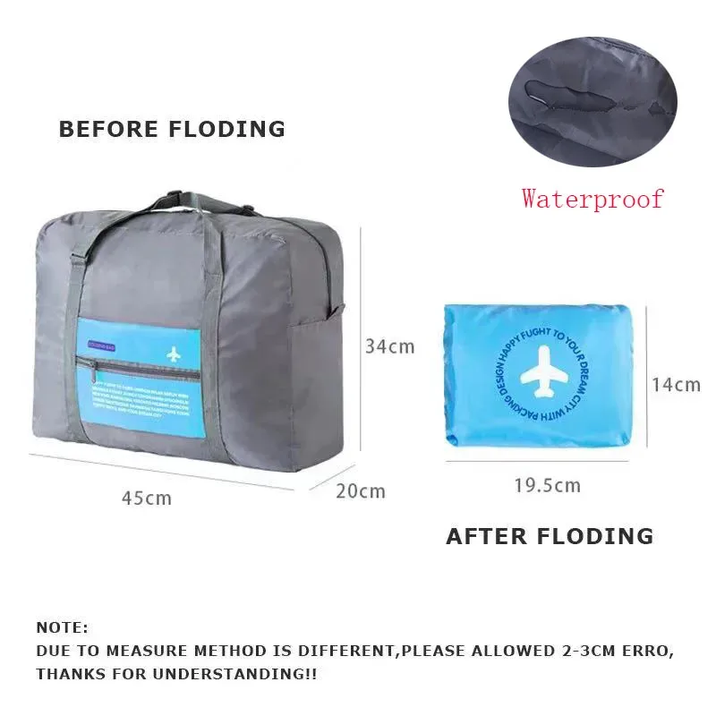 sac de voyage pliable étanche, costume unisexe, sac à main en nylon, organisateur décontracté, sacs de rangement d'avion, petit sac à bagages portable