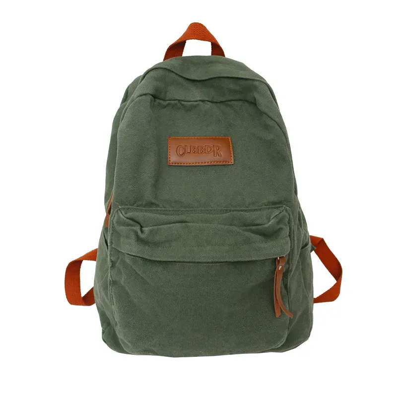 nouveau cool fille garçon toile vert ordinateur portable étudiant sac à la mode femmes hommes collège sac femme sac à dos mâle dame voyage sac à dos mode