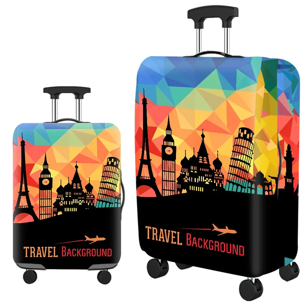 optics elastic world juste de protection pour bagages, fermeture éclair trempée, housses de valise pour sac de 18 à 32 pouces, housse de chariot, accessoires de voyage