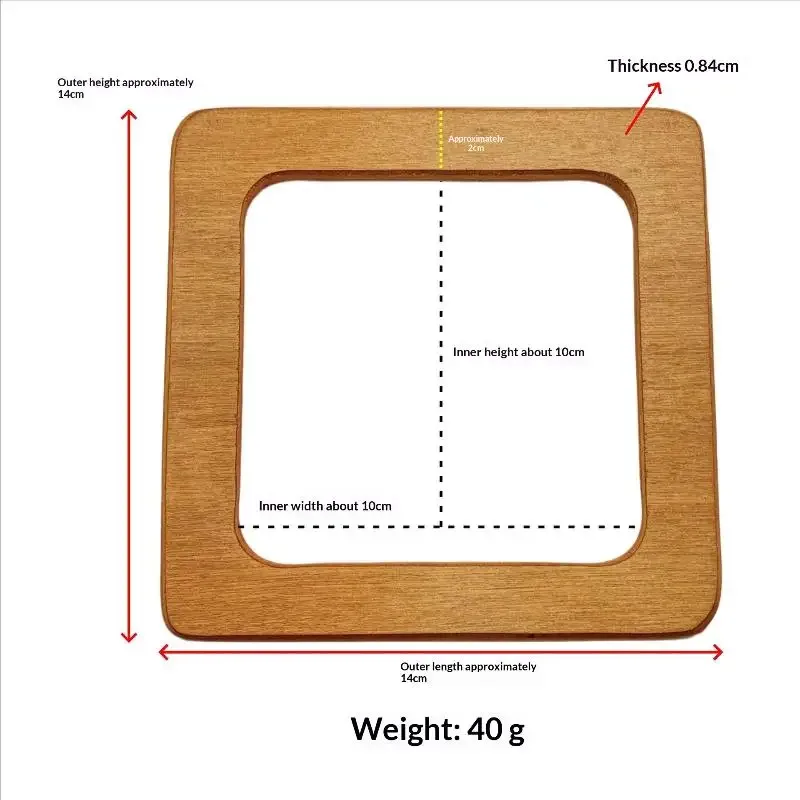 poignée de sac en bois, sangles carrées pour sacs, pièces de sac à main diy, poignée de remplacement classique pour sacs fourre-tout, accessoires pour sacs
