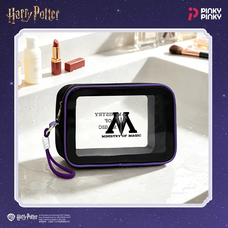 trousse de maquillage pinky harry potter, trousse de toilette, pochette de rangement de voyage pour les déplacements quotidiens, cadeau d'halloween ou d'anniversaire pour étudiants, fans et femmes