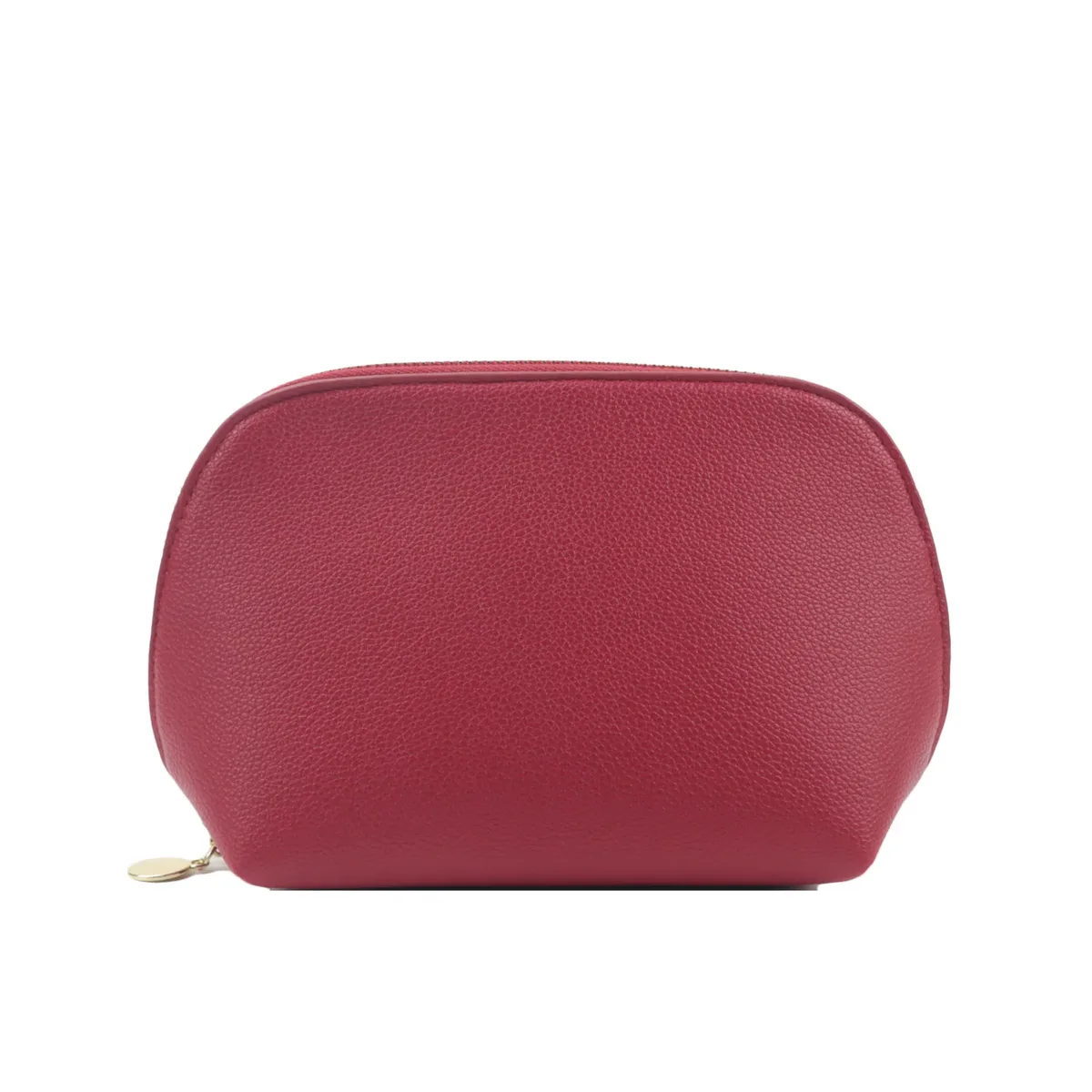 sac de rangement de cosmétiques en cuir pu avec lettres personnalisées, sac de maquillage de couleur unie d'atmosphère simple classique, sac de lavage avancé à fermeture éclair