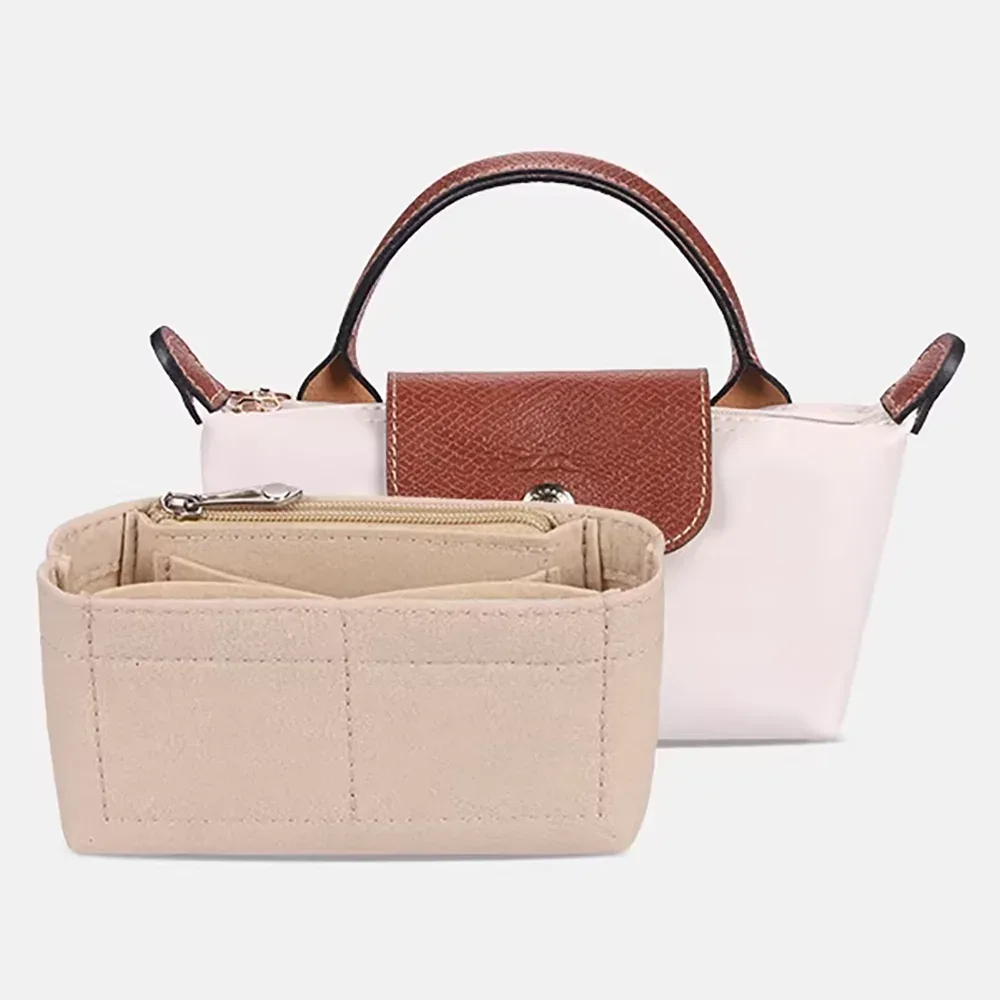 organisateur de sac en feutre pour sac à main, organiseur de sac pour sac à bandoulière longchamp mini