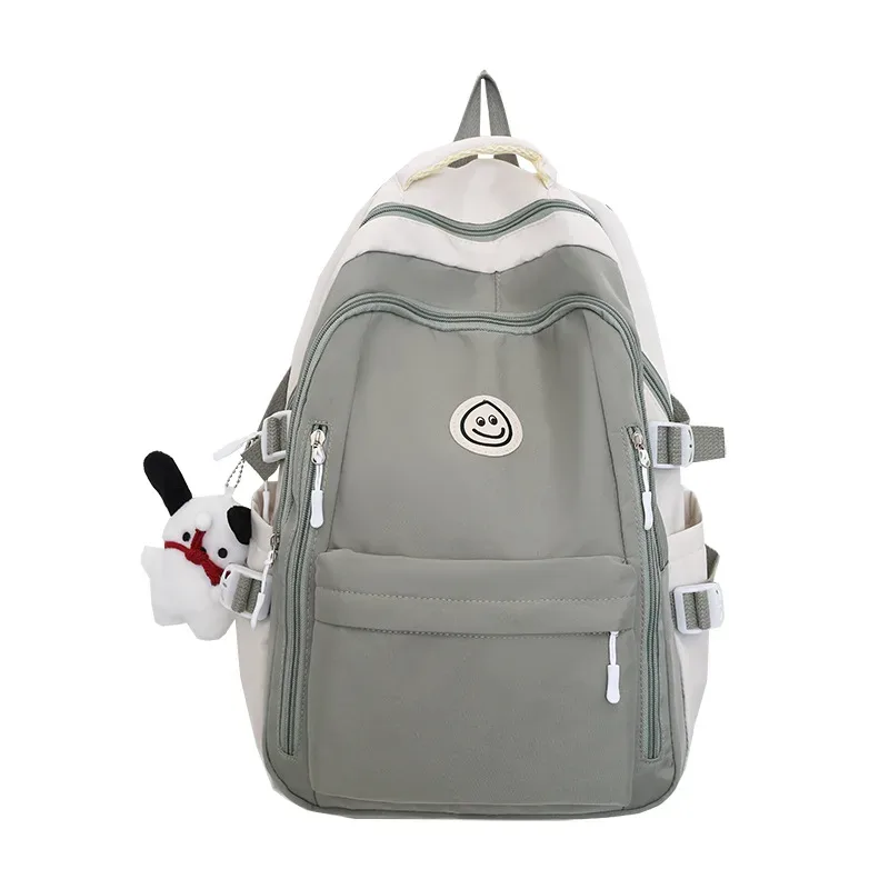 sac à dos décontracté en nylon grande capacité pour étudiantes, sac à bandoulière double pour ordinateur portable, idéal pour l'université