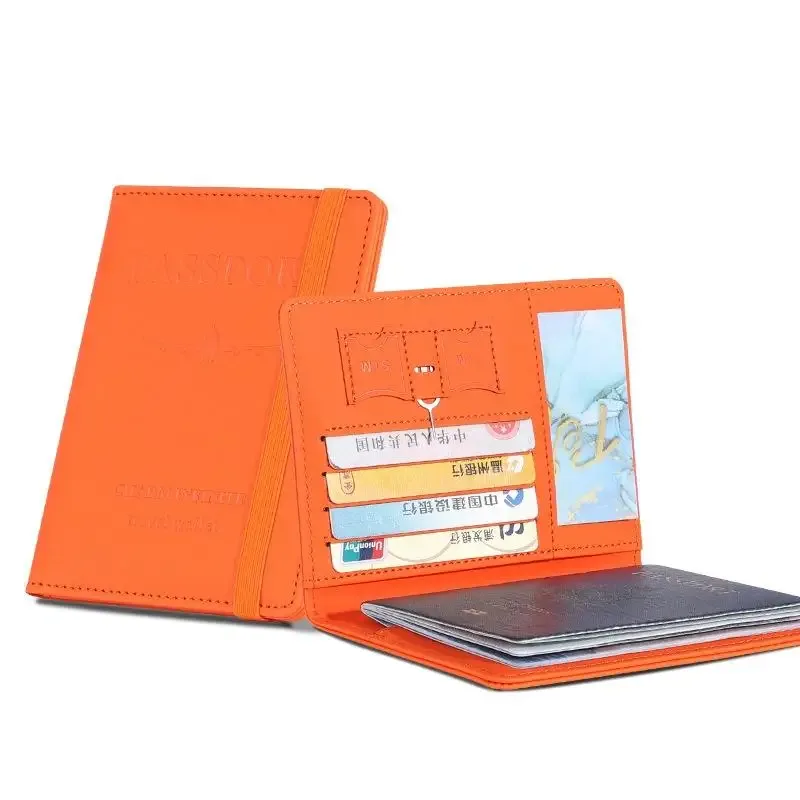 étui de protection imperméable pour passeport, en cuir pu, portefeuille pour cartes de crédit, joli porte-passeport pour femmes/hommes