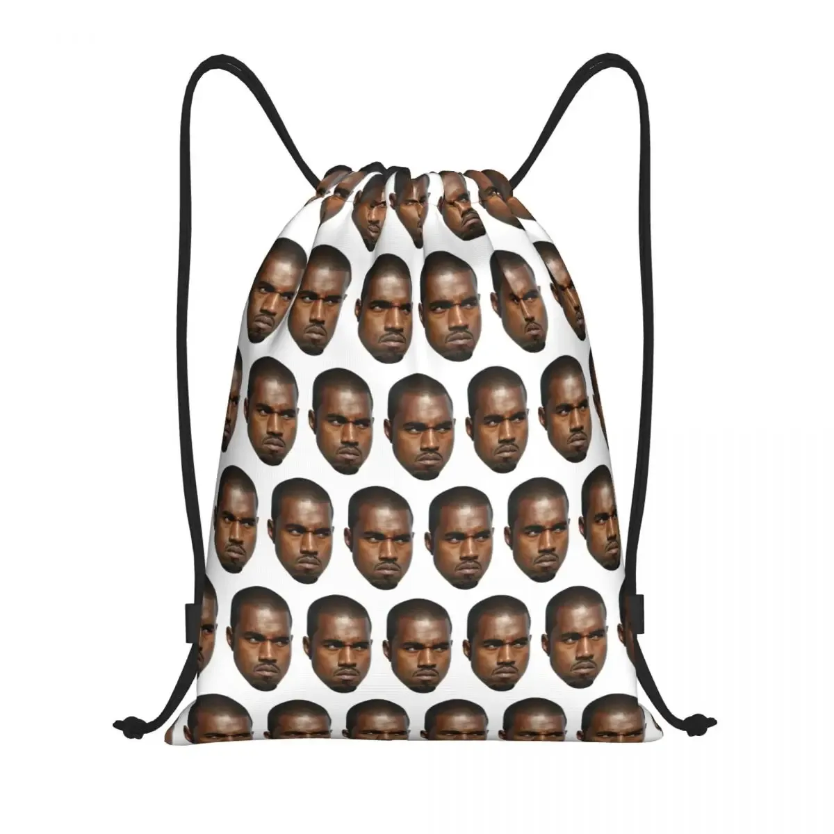 personnalisé drôle kanye west meme cordon sac à dos femmes hommes sport sac à dos portable rappeur producteur de musique sac d'entraînement sac