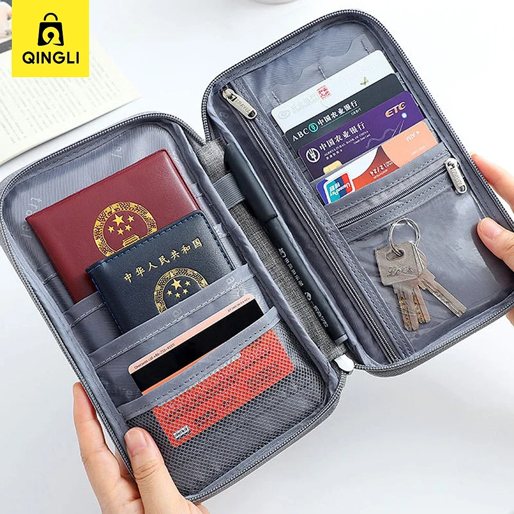 nouveau portefeuille de voyage grande capacité pour passeports, housse de protection pour hommes et femmes, étui étanche pour documents, billets d'avion et cartes de crédit