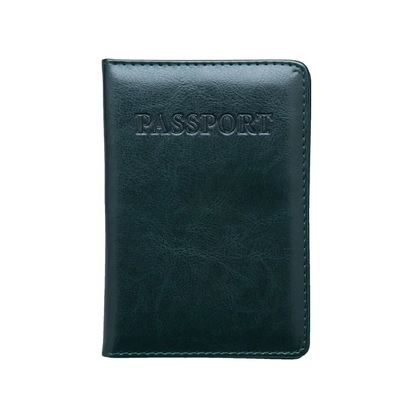 couverture de passeport en cuir pu pour hommes et femmes, porte-passeport de voyage avec porte-carte de crédit, étui portefeuille, étui de protection d'identité, 8 couleurs