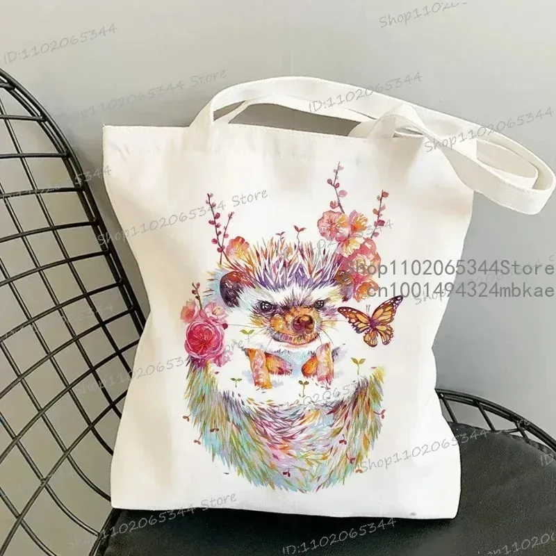 sac à main chat et fleur pour femmes, vintage, esthétique, design chaton, sacs de shopping, fourre-tout réutilisable pour adolescentes, sac à bandoulière