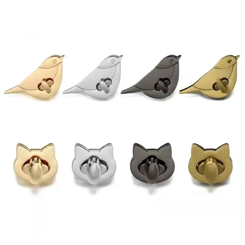 fermoirs en métal motif chat/oiseau pour sacs, pour la fabrication artisanale de sacs à main en cuir, sacs à bandoulière, accessoires de décoration et de quincaillerie