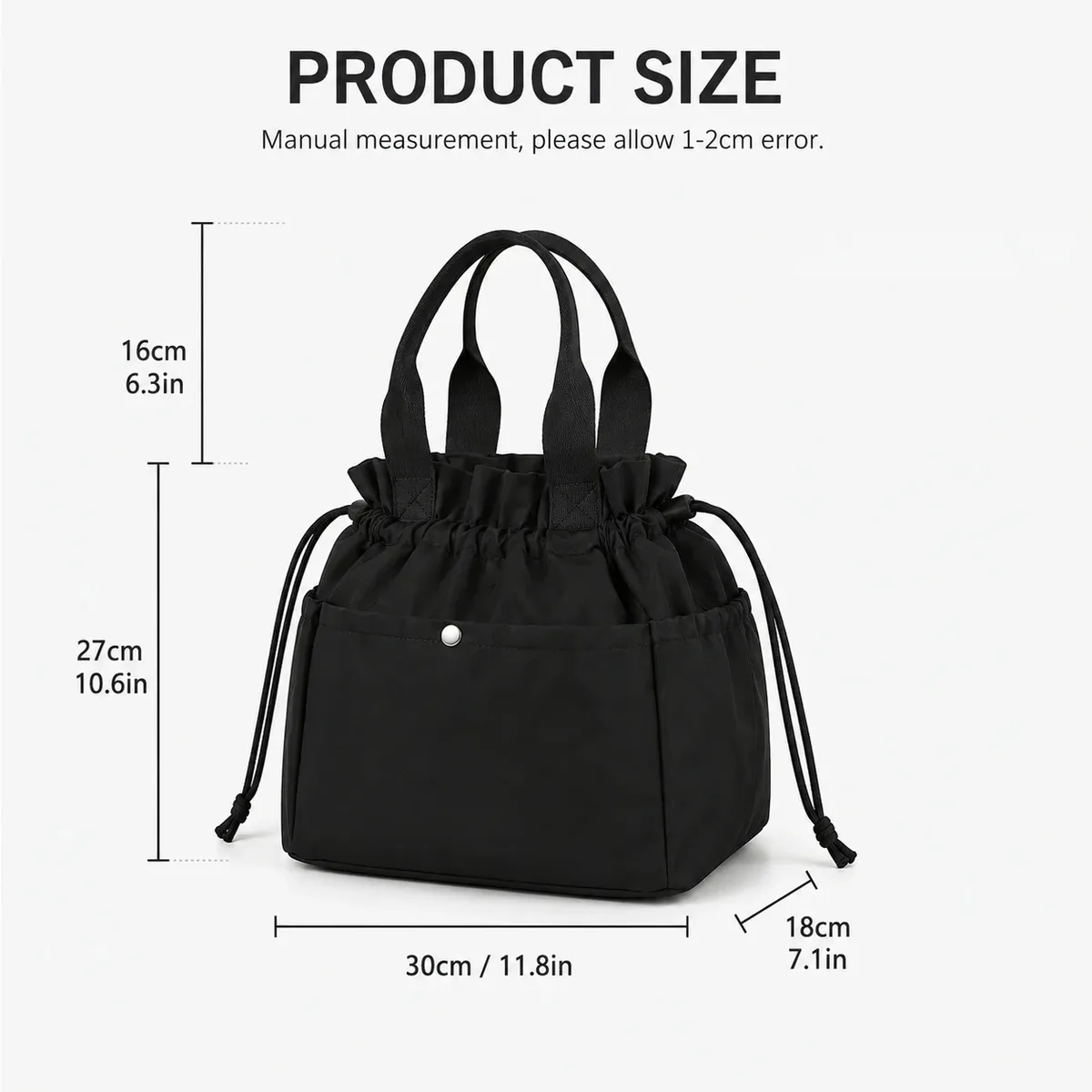 sac isotherme léger unisexe avec cordon de serrage pour le déjeuner, sac de rangement thermique pour aliments, sac à main pour le travail, les voyages, les pique-niques, facile à nettoyer, cadeau de vacances