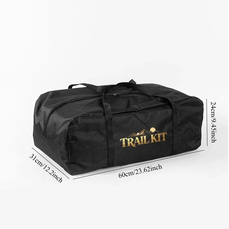 sac de rangement extérieur extra-large en tissu oxford avec doubles poignées, idéal pour le matériel de camping, l'équipement de pêche et les bagages de voyage