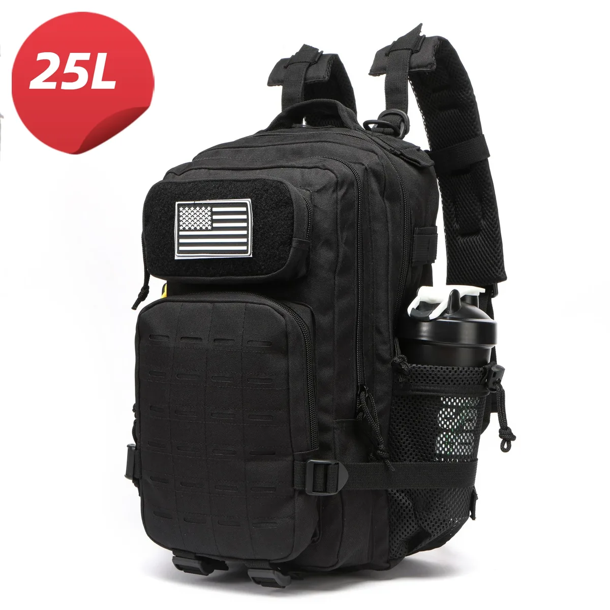 25l/50l sac à dos tactique sac chasse molle sac à dos gym pour hommes edc randonnée en plein air sac à dos sorcière 2 porte-bouteilles