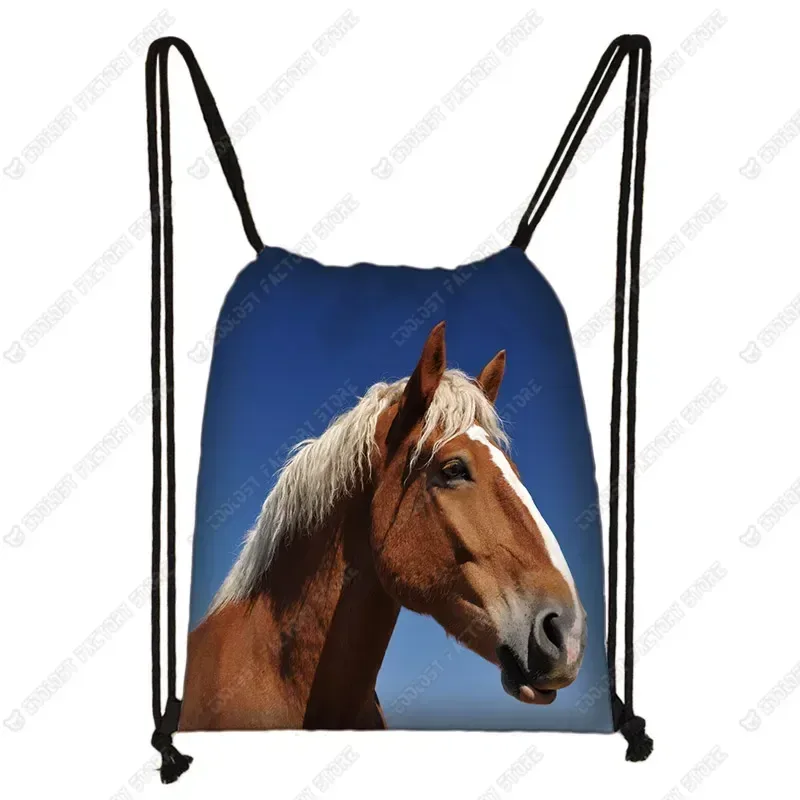 sac à dos cool horse colt meadow painting pour hommes et femmes, sac à bandoulière de proximité, sac de voyage à la mode, sacs de plage décontractés, porte-chaussures souple