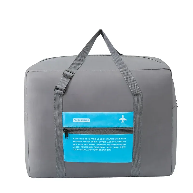 coréen pliable carré avion le sac fourre-tout sac à main étanche emballage cubes pour voyage oxford tissu week-end sac de voyage bagages