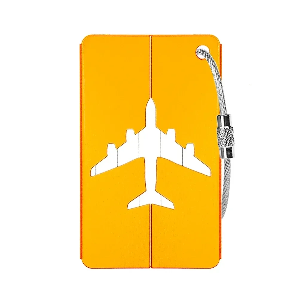 étiquette d'identification de voyage en aluminium de qualité supérieure, 1/10 pièces, durable, identification des bagages, porte-carte de visite, élégant, portable, sac d'étiquette de bagage