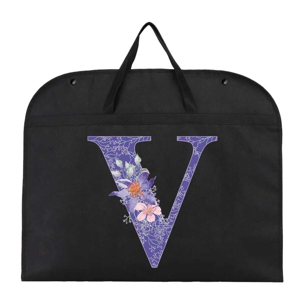 vêtements suspendus housse anti-poussière organisateur robe costume manteau sac de rangement violet fleur sacs à vêtements garde-robe suspendus organisateurs de vêtements