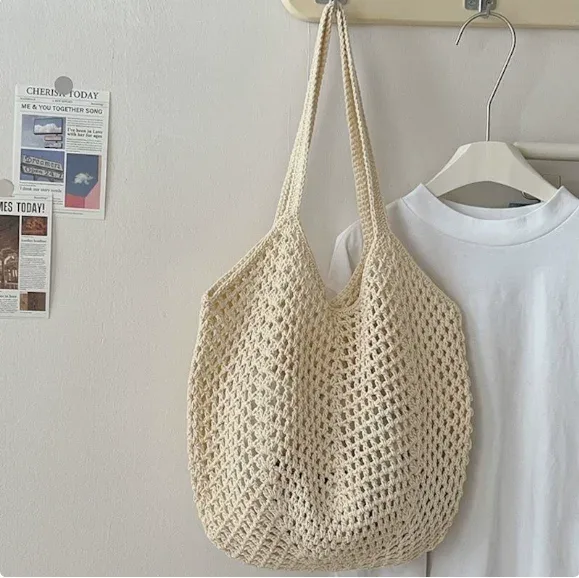sac de plage au crochet personnalisé, sac fourre-tout d'été, sac cadeau pour demoiselle d'honneur, sac cadeau pour enterrement de vie de jeune fille, sac artisanal écologique