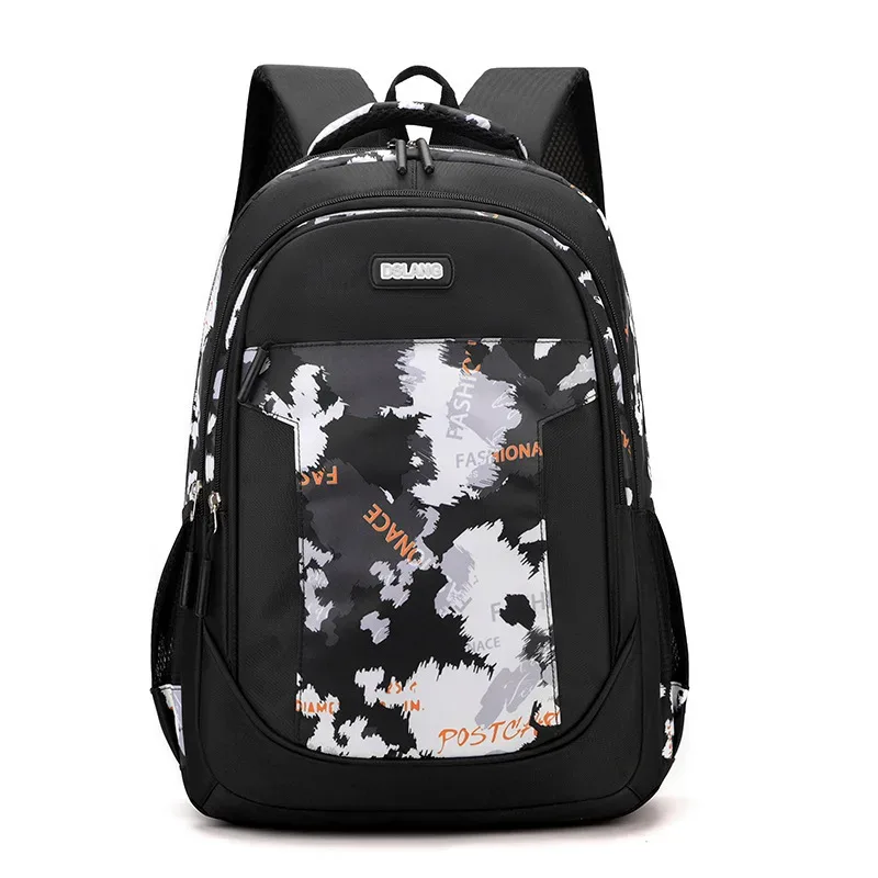 sac à dos pour étudiant, imprimé floral créatif, peut contenir un ordinateur portable, style coréen, grande capacité, simple et polyvalent pour hommes