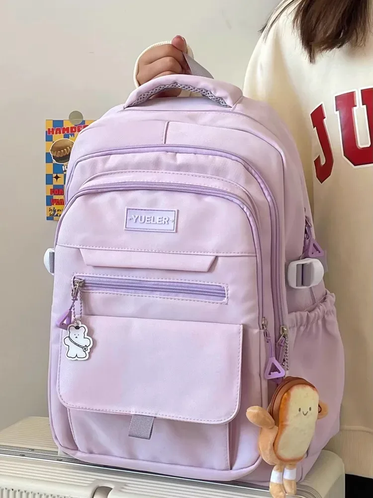sac à dos de grande capacité pour lycée de style japonais, sacs d'école pour lycéens, sacs à dos pour ordinateur portable simples et polyvalents