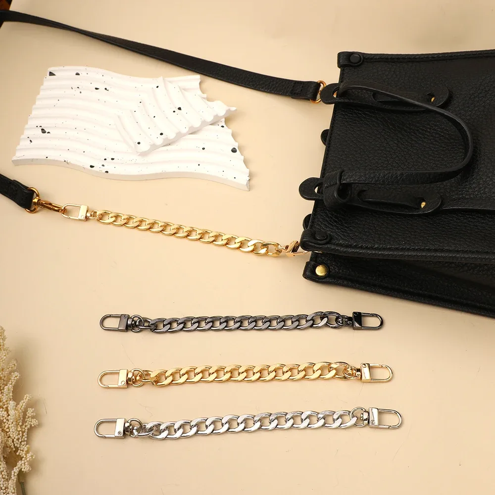 20 cm sac chaîne accessoire or sac à bandoulière chaîne d'extension sac en métal chaîne sangle sac à bandoulière pièces ceinture chaîne sacs or noir