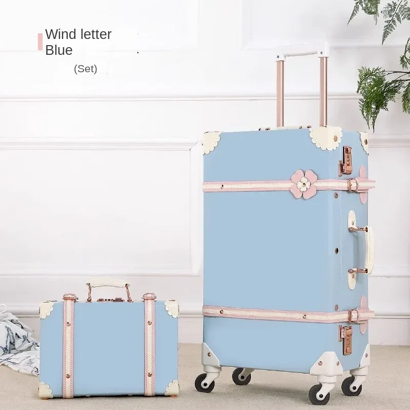 valise en cuir vintage, porte-bagages rétro, valises à roulettes en laiton antique, porte-bagages de 22 pouces, valise de voyage