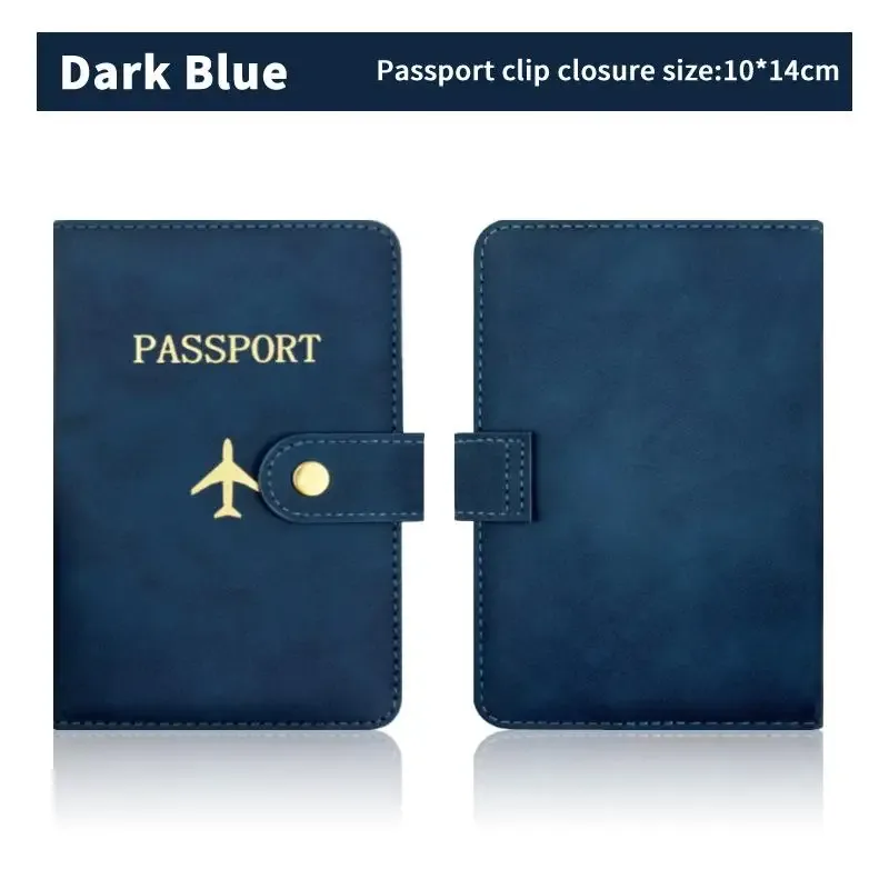 portefeuille de passeport en cuir pu mignon, imperméable, porte-cartes multiple, organiseur de documents de voyage pour hommes et femmes