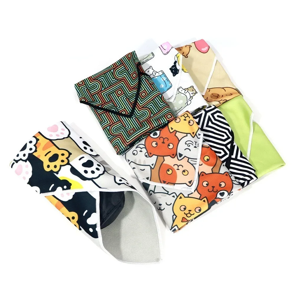 tissu de protection d'objectif pliable et auto-adhésif, 50x50cm, enveloppe de protection d'appareil photo, cent patchs en tissu carré, sac de rangement de cosmétiques